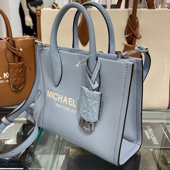 MICHAEL KORS Mirella Small Shopper TZ XBody Pebbled Leather Crossbody
Pale Blue - Picture 3 of 16